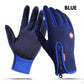 Heated Winter Gloves Touch Screen Riding Motorcycle Sliding Waterproof Sports Gloves with Fleece